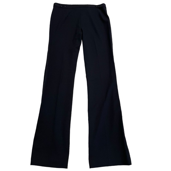 BCBGMaxazria Black Wide Leg Tuxedo Trouser Pants. Size 8L - Picture 3 of 8